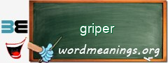 WordMeaning blackboard for griper